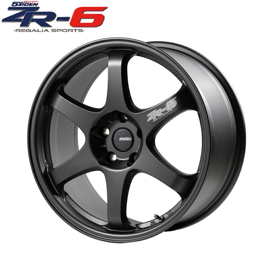 5ZIGEN アルミホイール ZR-6 マットガンメタ 18x8.0J 5H PCD114.3 +45