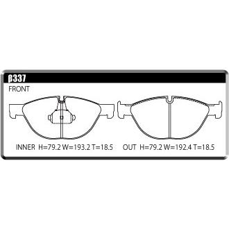 ACRE アクレ ブレーキパッド レーシングプロ 前後セット BMW 6シリーズ (F12) 650i カブリオレ LZ44 YP44 H23.2〜R1.7 FR 4.4L_1