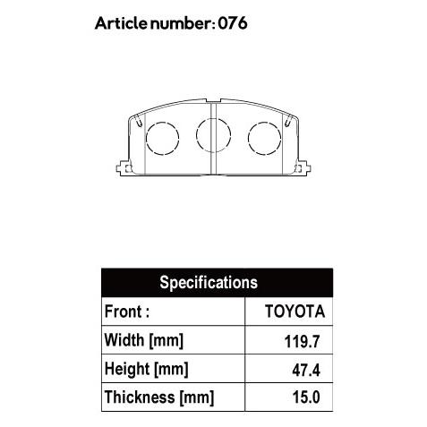 ACRE アクレ ブレーキパッド スーパーファイター フロント用 スターレット NP90 H8.1〜H11.7 FF 1.5L ABS付車｜auto-craft｜02