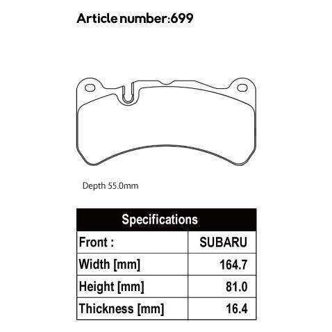 新品未使用アクレ リア　ブレーキパッド スバルWRX VAB  STI送料込み ACRE（アクレ） ブレーキパッド ライトスポーツ 前後セット WRX STI