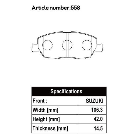 ACRE アクレ ブレーキパッド ライトスポーツ フロント用 エブリイワゴン DA52W H11.1〜H13.9｜auto-craft｜02