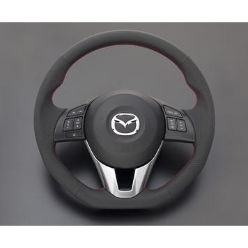 オートエクゼ AutoExe スポーツステアリングホイール 本皮 レッド