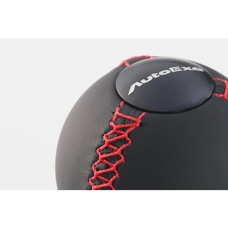 オートエクゼ AutoExe レザーシフトノブ ボールシェイプ レッド