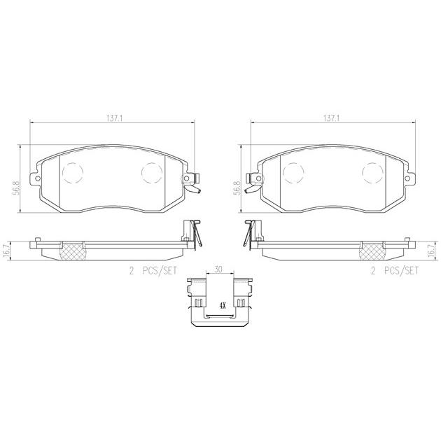brembo（ブレンボ） セラミックブレーキパッド 1台分セット GR86