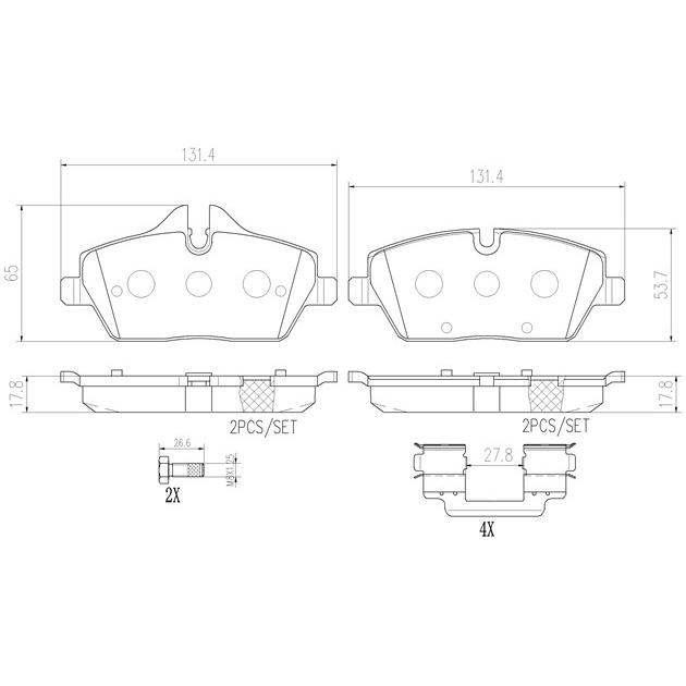 brembo セラミックパッド フロント ミニ(F55/F56) XM12 XS12 XM15 XN15 XN15M XR15 XR15M XS15 XT15 XT15M XU15 XU15M H26.4〜 | brembo | 01