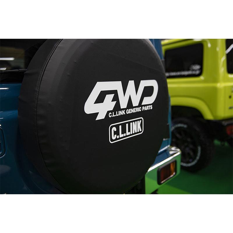 ジムニー用Clリンクスペアタイヤカバー他 C.L.LINK スペアタイヤカバー 4WDロゴ 汎用 シーエルリンク