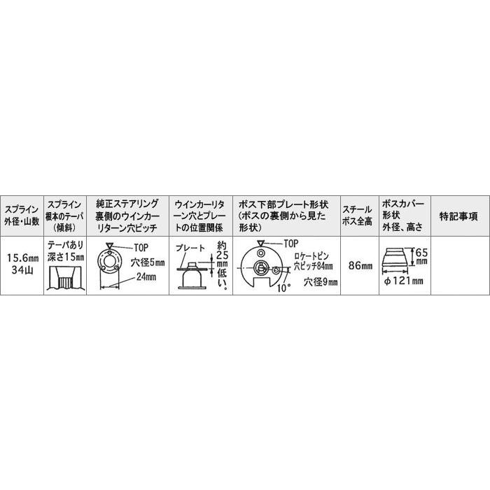 Daikei 大恵 ステアリングボス サニー B14 FB14 FNB14 SB14 SNB14 H9.12〜H16.10 エアバッグ付車｜auto-craft｜03