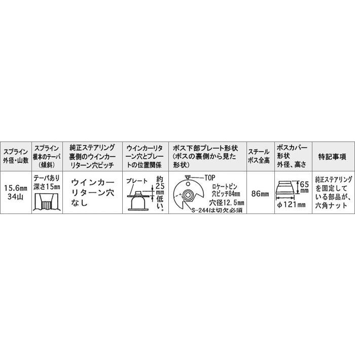 Daikei 大恵 ステアリングボス ステージア HM35 M35 NM35 PM35 PNM35 H13.10〜H19.6 エアバッグ付車｜auto-craft｜03