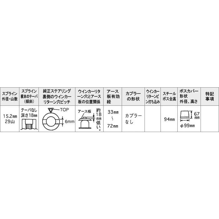 Daikei 大恵 ステアリングボス アコードインスパイア CB5 H1.10〜 エアバッグ無車 クルーズコントロールなし｜auto-craft｜03