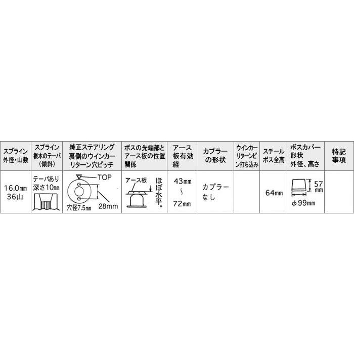 Daikei 大恵 ステアリングボス エチュード BF系 S62.1〜H1.3 エアバッグ無車｜auto-craft｜03