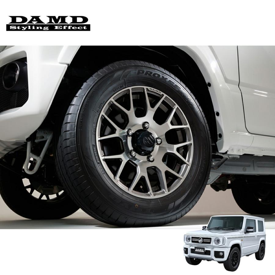 DAMDOlittle G. WHEEL タイヤ4本セット16x6J DAMD ダムド little G. ホイール ( 16×5.5J +20 ) 4本セット シルバー