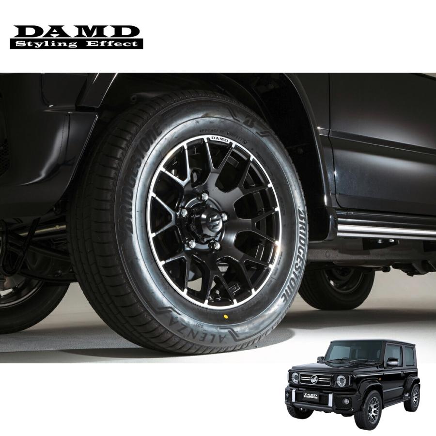 DAMDOlittle G. WHEEL タイヤ4本セット16x6J DAMD ダムド little G ホイール ( 16×6J -5 ) 4本セット ブラック