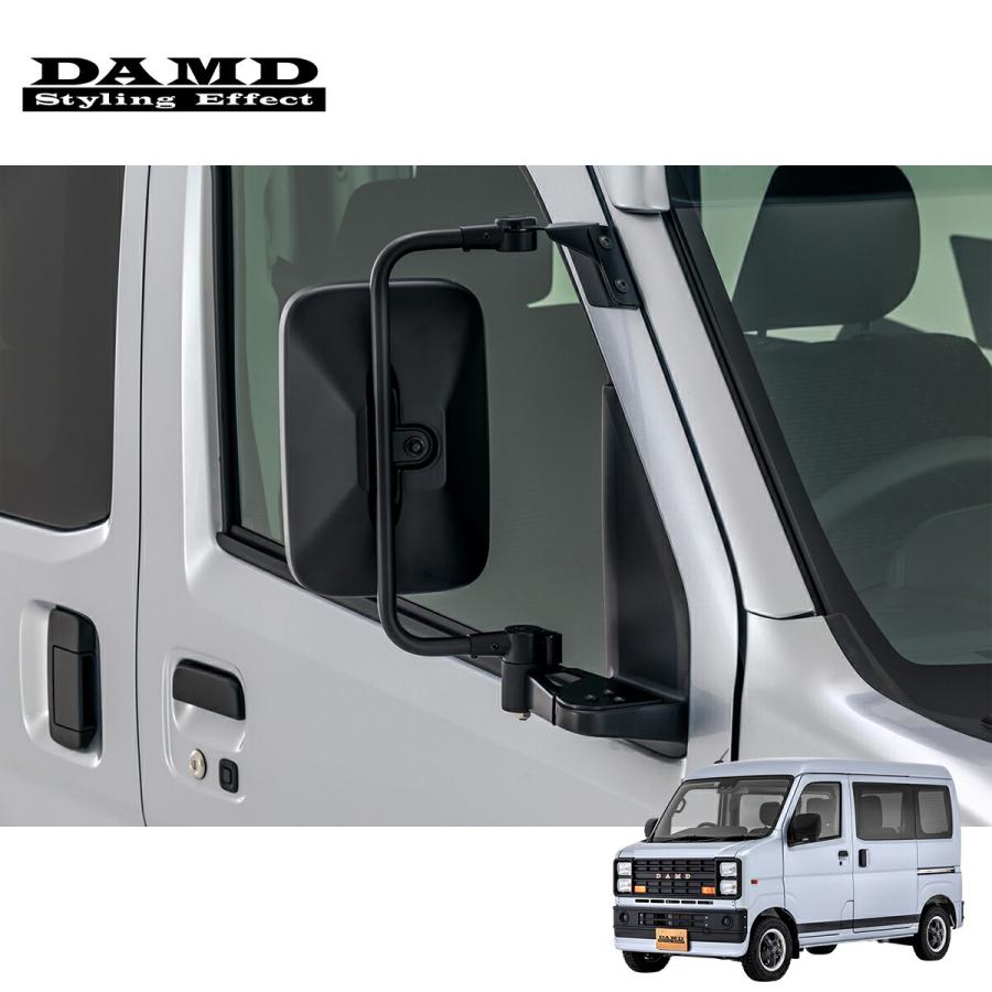 DAMD ダムドHIJET FUZZトラックミラー マットブラック ハイゼット