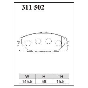 ディクセル パッド EC フロント ハイエースバン KDH200K KDH200V KDH201K KDH201V KDH205V KDH206K KDH206V KDH211K H16.8〜 | DIXCEL | 01