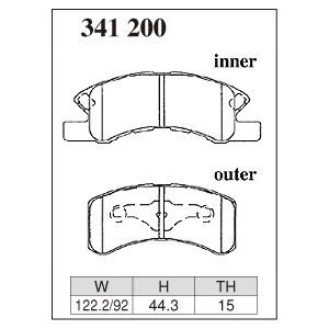 DIXCEL ディクセル ブレーキパッド ES エクストラスピード フロント用 