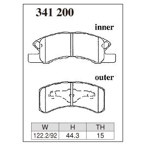 DIXCEL ディクセル ブレーキパッド KPタイプ フロント用 ムーヴコンテ 