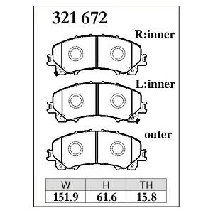 DIXCEL ディクセル ブレーキパッド Mタイプ フロント用 フェアレディZ