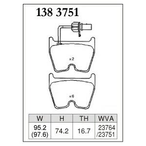 DIXCEL - ディクセル うち切りパッド R01印字機 向こう正面用 アウディ R8 5.2 FSI 桑トロ(540ps) 4SCPF H28.3〜 オプションCCうち切り車不可