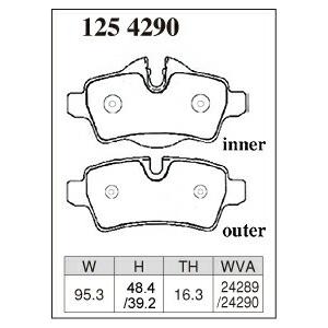 DIXCEL（ディクセル） ブレーキパッド RAタイプ リア用 BMW ミニ (R56