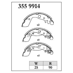 DIXCEL（ディクセル） ブレーキシュー RGMタイプ リア用 デミオ DE5FS