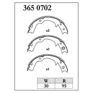 DIXCEL ディクセル サイドブレーキインナーシュー RGMタイプ レガシィB4 BL5 H15.6〜H21.5 STi Brembo Φ190｜auto-craft｜02