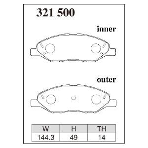 DIXCEL ディクセル ブレーキパッド Xタイプ フロント用 マーチ K12 