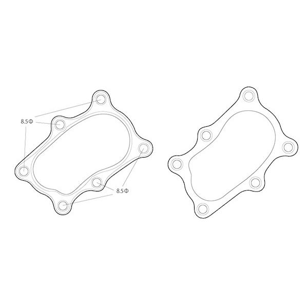 D-MAX RB用 アウトレットパイプ側 メタルガスケット スカイライン R34