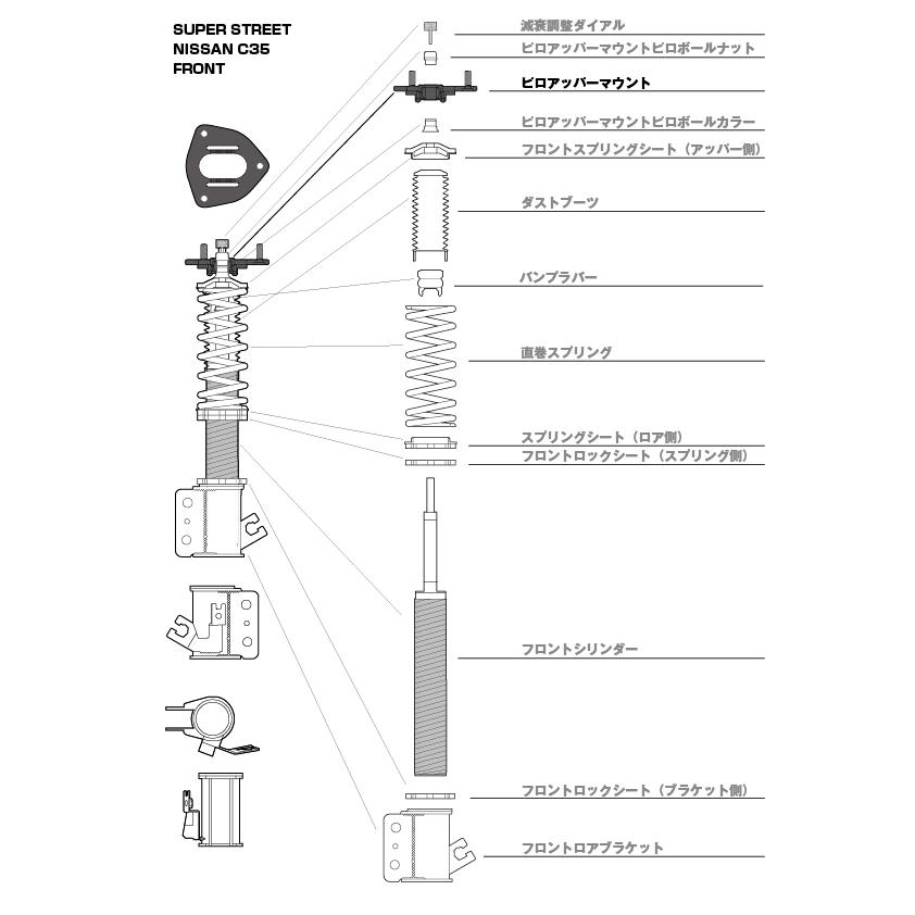 なおオーダーページ D-MAX 補修パーツ フロントピロアッパーマウント スーパーストリート用