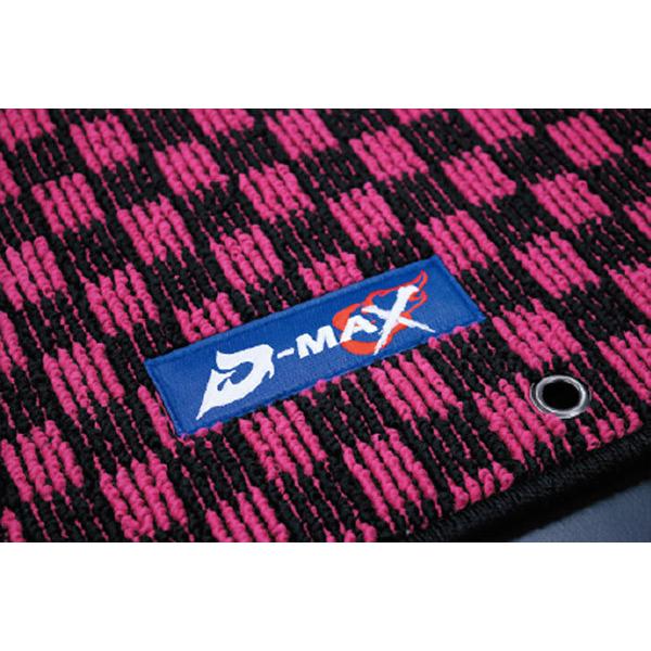 D-MAX フロアマット フロントのみ ピンク×ブラック チェイサー