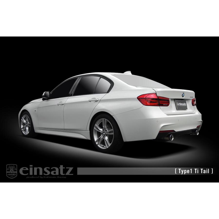 einsatz マフラー s-622 Type1 ブラッククローム BMW 3シリーズ セダン(F30) 8A20 B48B20A FR 15/9〜19/3 8AT [320i Mスポーツ] 北海道・離島は要確認の画像
