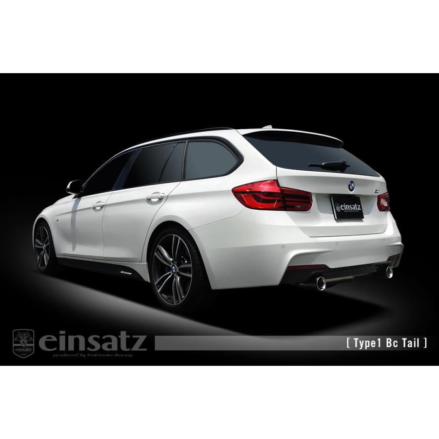 einsatz マフラー s-622 Type1 ブラッククローム BMW 3シリーズ F31 8C20 B47D20A FR 16/5〜19/11 8AT [320d ツーリング Mスポーツ] 北海道・離島は要確認の画像