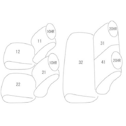 エルディーネ スーペリア パンチング シートカバー BMW ミニ R56 クーパー/ワン H19/2〜H26/3 MF16 ME14 ML16 SU16 SR16 ZF16 4人乗｜auto-craft｜02