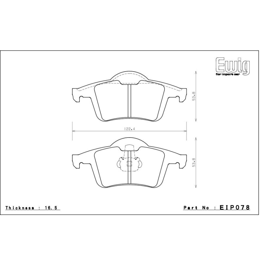 ENDLESS エンドレス ブレーキパッド Ewig SSMプラス リア用 ボルボ V70 