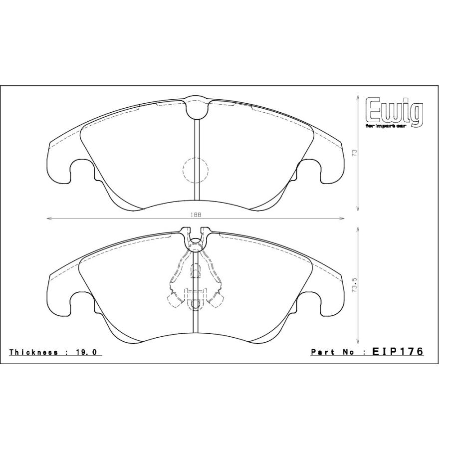 エンドレス ブレーキパッド Ewig SSM PLUS 前後セット アウディ A5 スポーツバック 2.0 TFSI クワトロ 8TCDNL 10/1〜｜auto-craft｜02