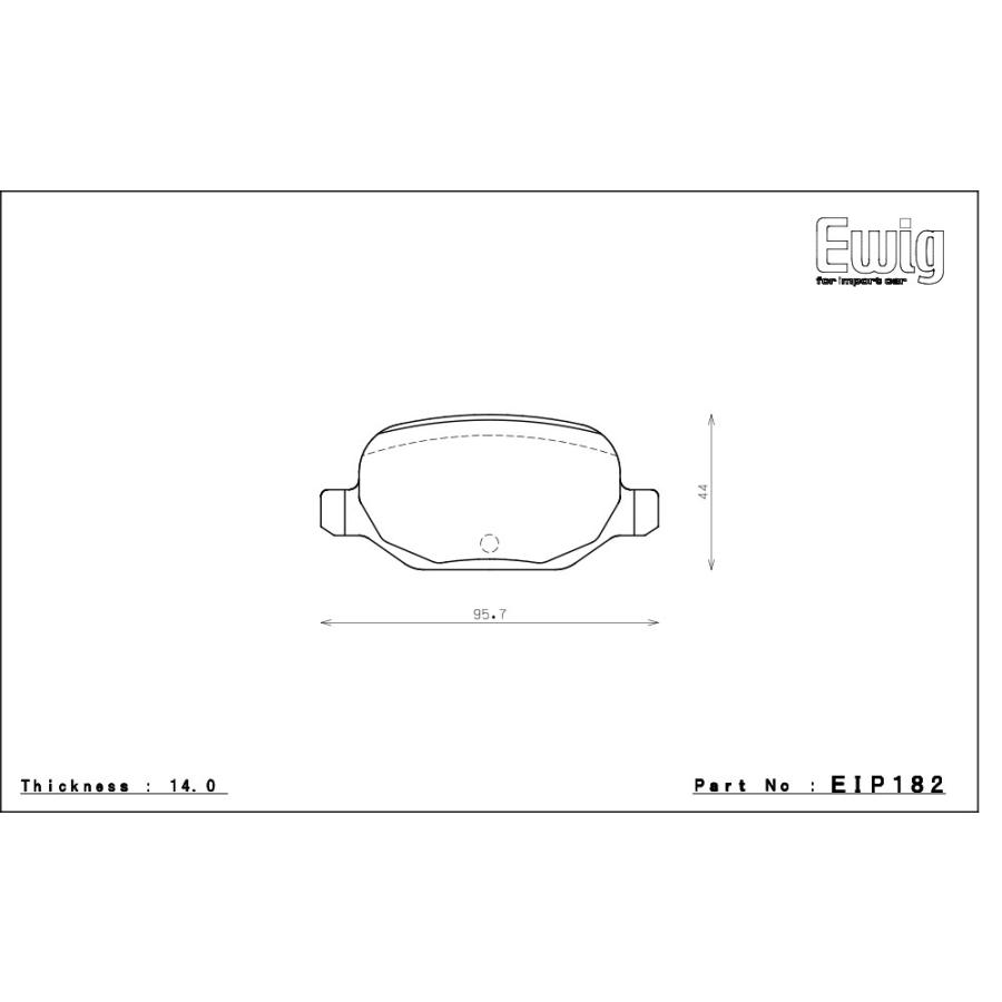 エンドレス ブレーキパッド Ewig CC35 type-E(N84M) 前後セット フィアット 500 アバルト595ツーリスモ 312142 31214T 13/1〜｜auto-craft｜03