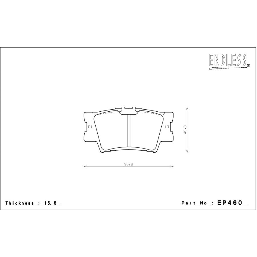 ENDLESS エンドレス ブレーキパッド CC-Rg リア用 ヴァンガード GSA33W H19.8〜H25.11 EP460CRG2_1