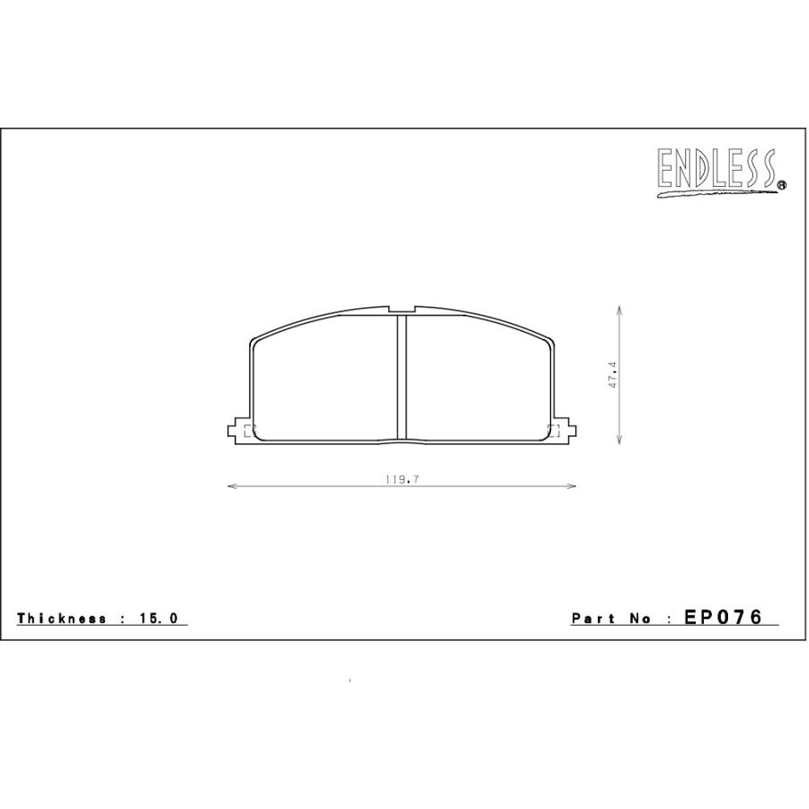 ENDLESS エンドレス ブレーキパッド SSMプラス フロント用 カローラ AE95 S62.5〜H3.6 4WD EP076MP | ENDLESS | 01