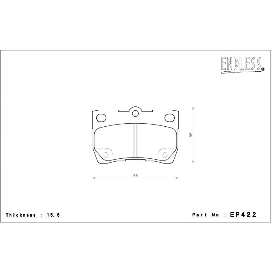 ENDLESS エンドレス ブレーキパッド CC-Rg リア用 クラウンハイブリッド AWS210 H24.12〜H26.7 EP422CRG2_1