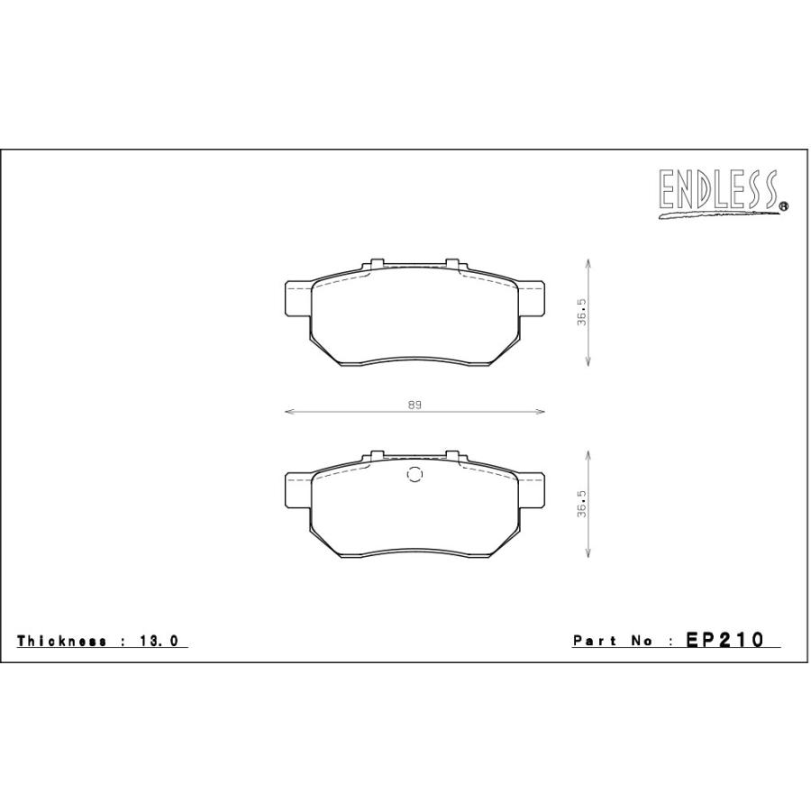 ENDLESS エンドレス ブレーキパッド CC60 (N30C) リア用 フィット GE8 