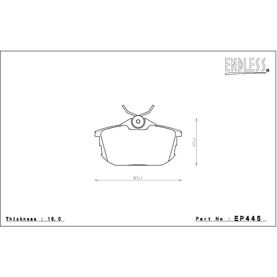 ENDLESS エンドレス ブレーキパッド SSMプラス リア用 コルト Z27AG