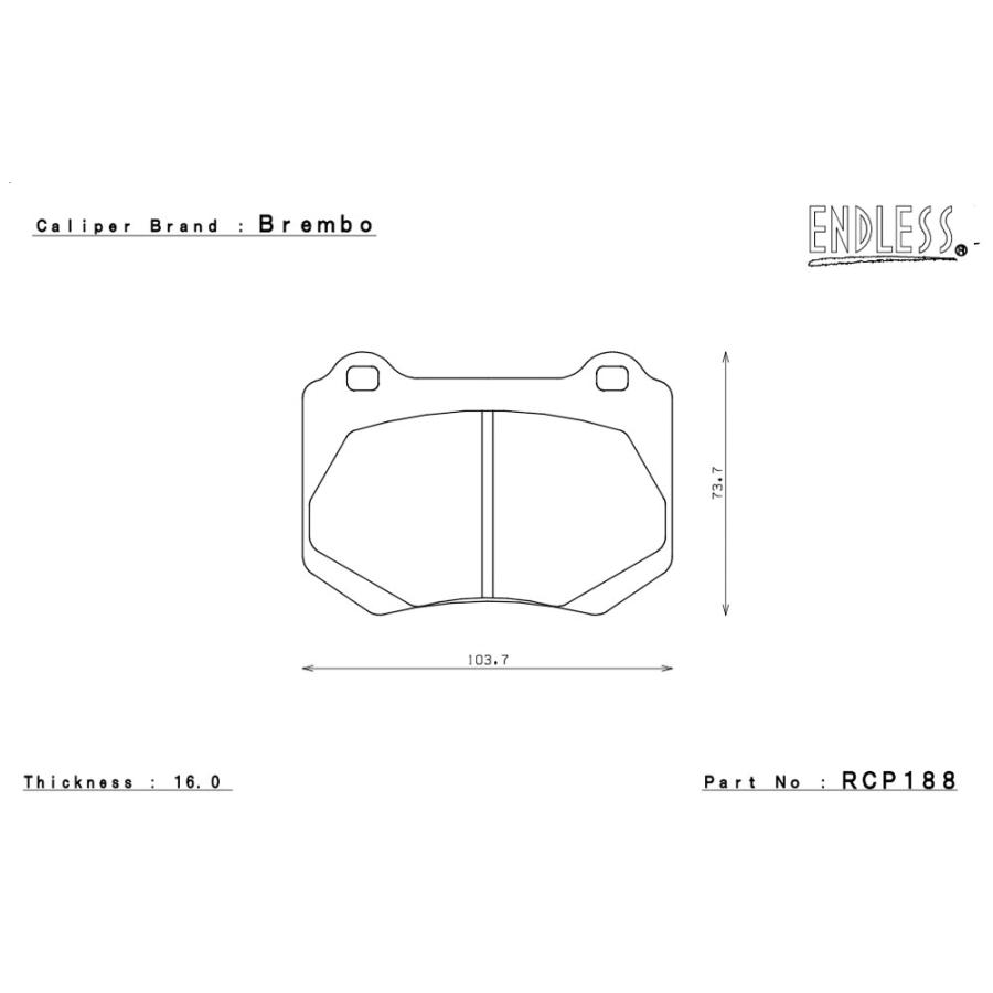 ENDLESS（エンドレス） ブレーキパッド MX72 リア用 WRX STI VAB H29