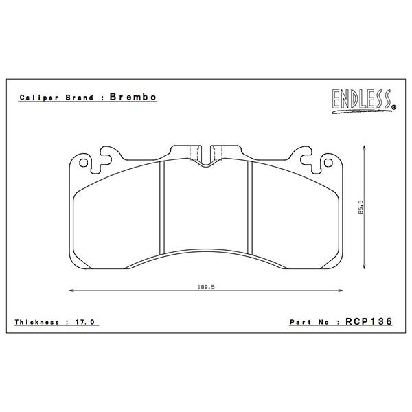 エンドレス ブレンボ製 レーシングキャリパー用 ブレーキパッド CC-Rgの画像