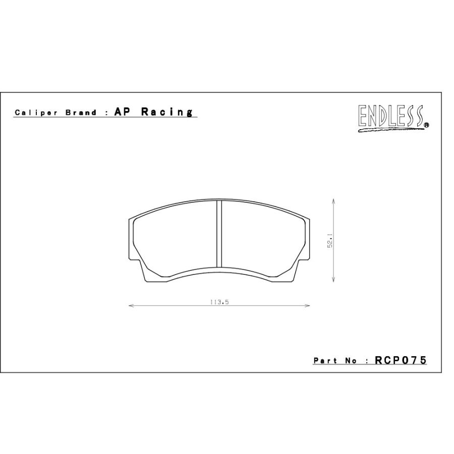 エンドレス APレーシング製 レーシングキャリパー用 ブレーキパッド SR01 CP5100/5120キャリパー用 ピストン:4_1