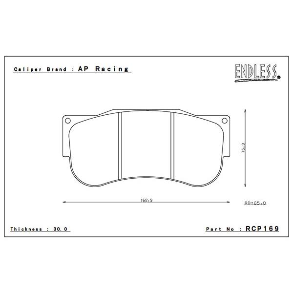 エンドレス APレーシング製 レーシングキャリパー用 ブレーキパッド CC-Rgの画像