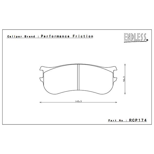 エンドレス ピーエフシー製 レーシングキャリパー用 ブレーキパッド SSMプラス ピストン:4