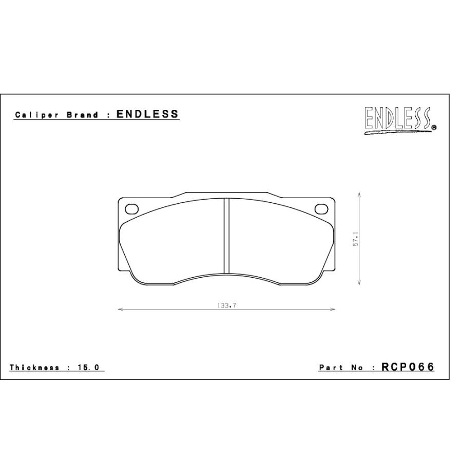 エンドレスキャリパーキット 補修ブレーキパッド CC33 (S55G) 4POT/チビ6/Racing4/レガシィ6&4/フォレスター6&4/チビ6wagon ピストン:6/4｜auto-craft｜02