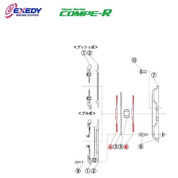 EXEDY エクセディ DL01R コンペR MM062SBL (4)DISC ASSY ランサーエボリューション 10