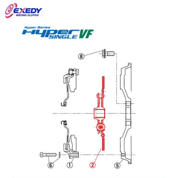EXEDY - エクセディ DH35D ハイパーシングルVF HH03SDV (2)DISC ASSY シビック