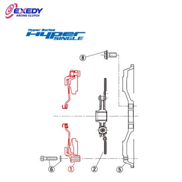 EXEDY - エクセディ CH12S ハイパーシングル TH02SD (1)C.COVER ASSY MR2