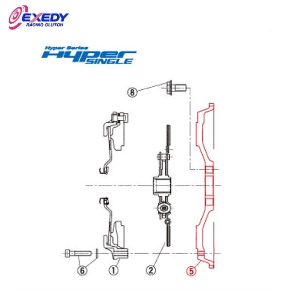 EXEDY - エクセディ FH15 ハイパーシングル TH02SD (5) 飛球銀輪 MR2